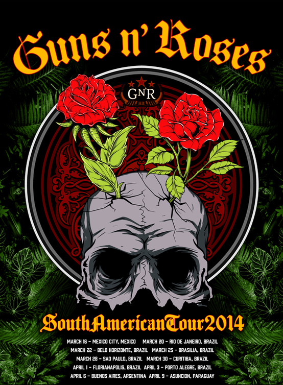 Guns N Roses South America Tour 2104