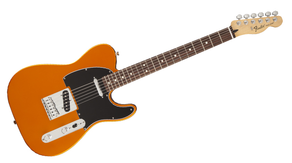 orange telecaster black pickguard